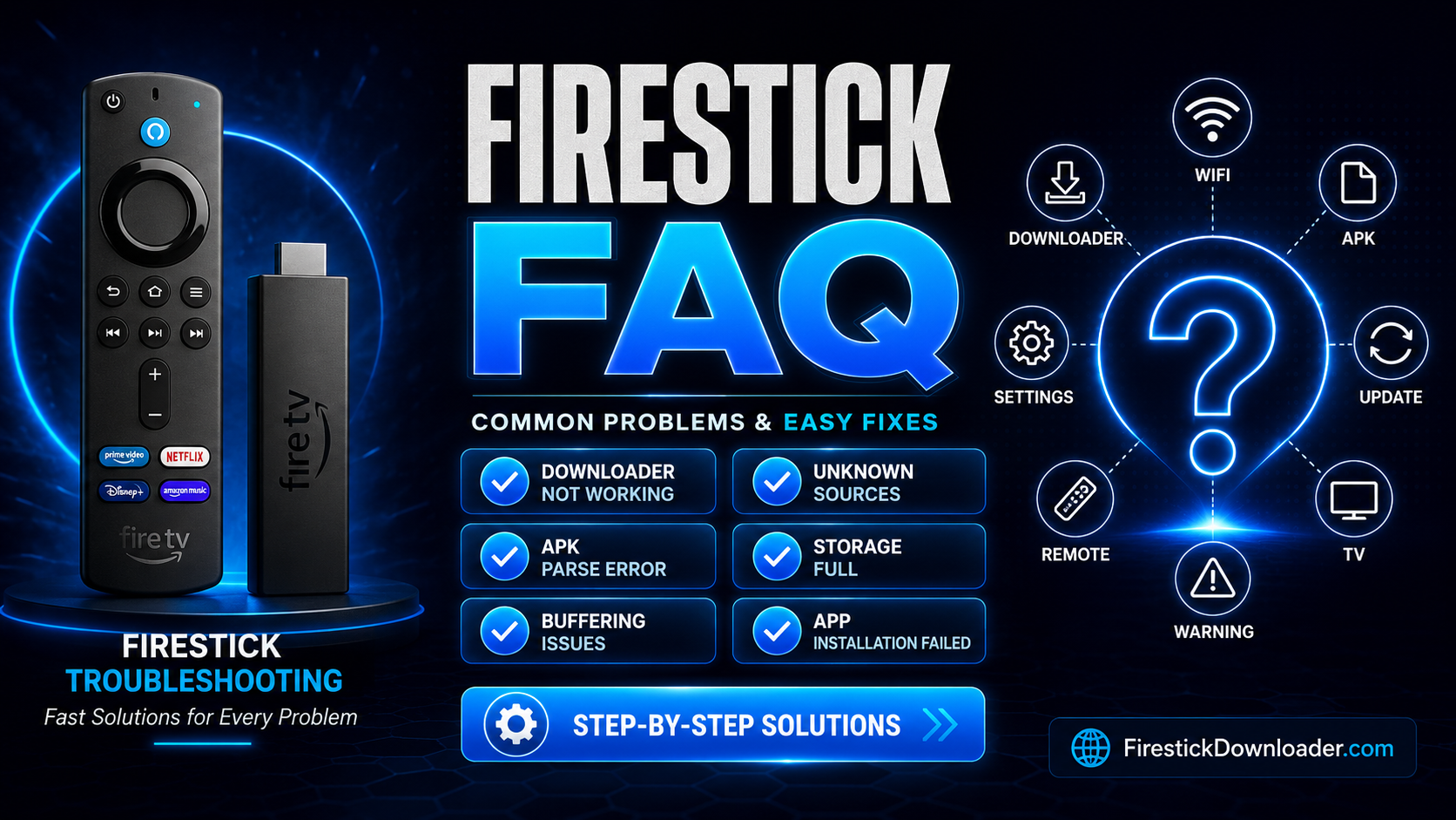 Firestick FAQ troubleshooting for Fire TV and Android TV