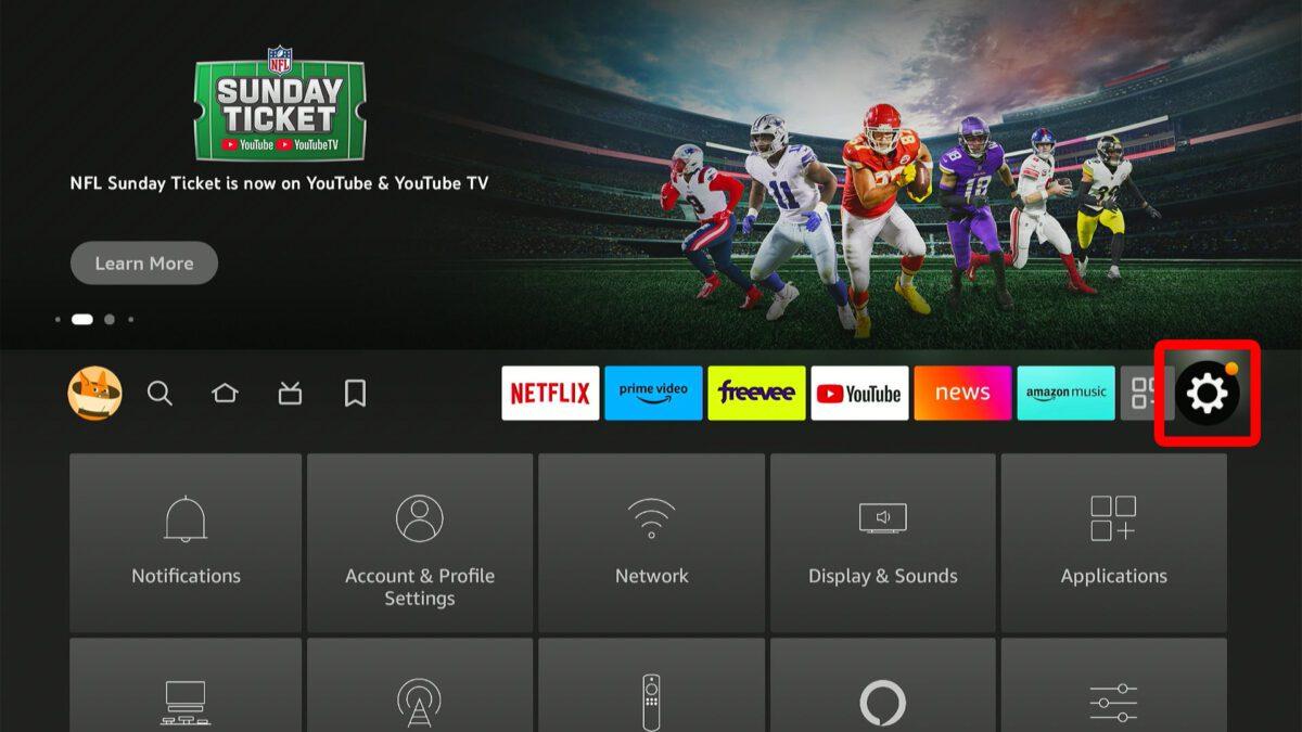 Fire TV Stick Lite Downloader: Startbildschirm öffnen